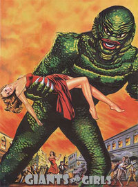 alien monster kidnapping human girl